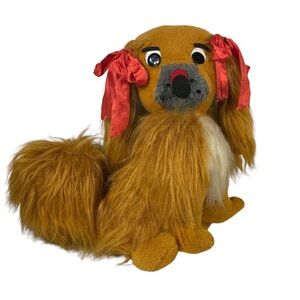 Vintage Fable Toy Company NY Large Brown Pekingese Dog Stuffed Animal Plush 17”